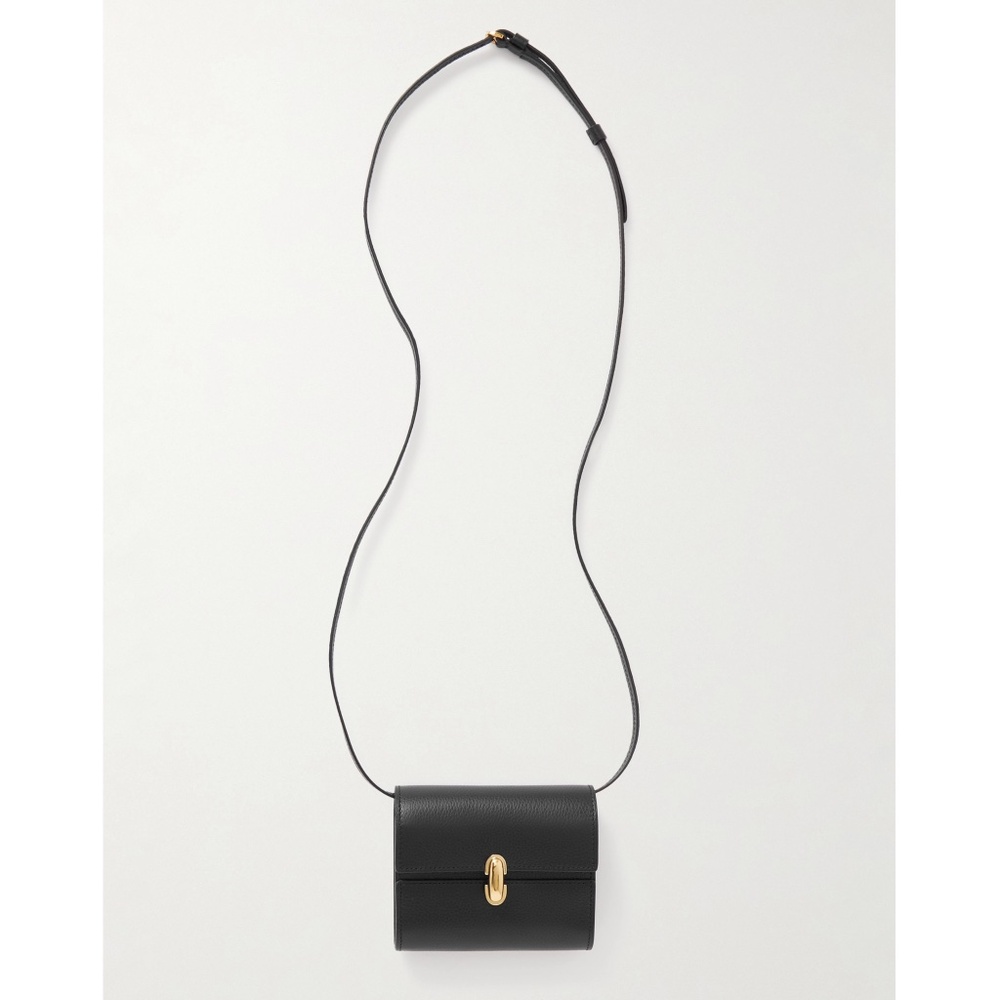 SAVETTE Symmetry Wallet Bag in Black Grained Calfskin Leather - Picture 2 of 12